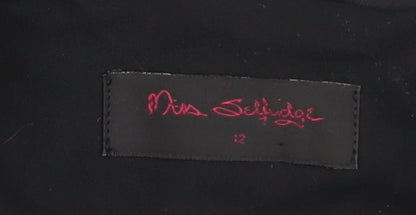 Miss Selfridge Women’s Black Blazer Jacket Size 12 Classic Mid-Length