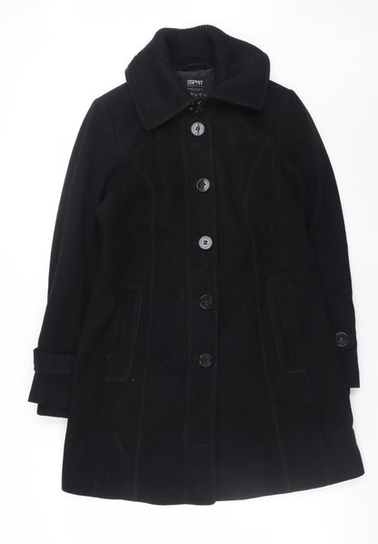 Womens UK Size 12 Esprit Black Overcoat