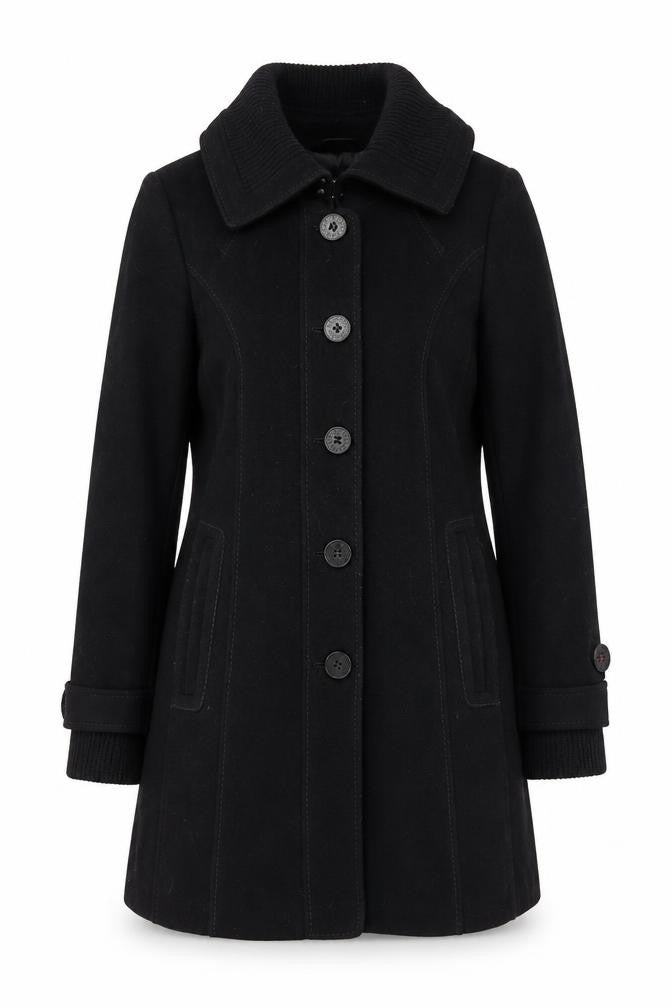 Womens UK Size 12 Esprit Black Overcoat