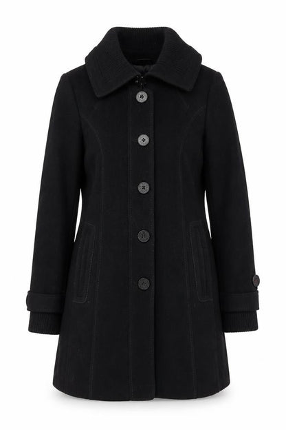 Womens UK Size 12 Esprit Black Overcoat