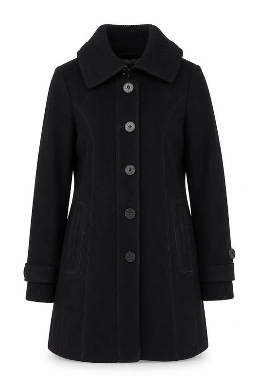 Womens UK Size 12 Esprit Black Overcoat