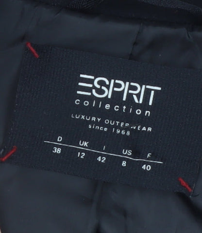 Womens UK Size 12 Esprit Black Overcoat