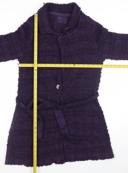 Womens UK Size 14 Monsoon Purple Cardigan Jumper