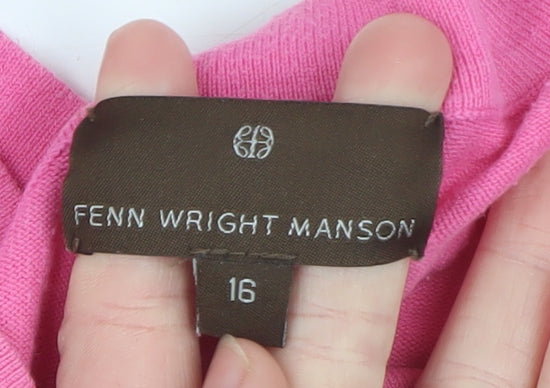 Womens UK Size 16 Fenn Wright Manson Pink Pullover Jumper