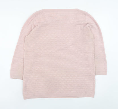 Womens UK Size 14 Marks and Spencer Pink Pullover Jumper