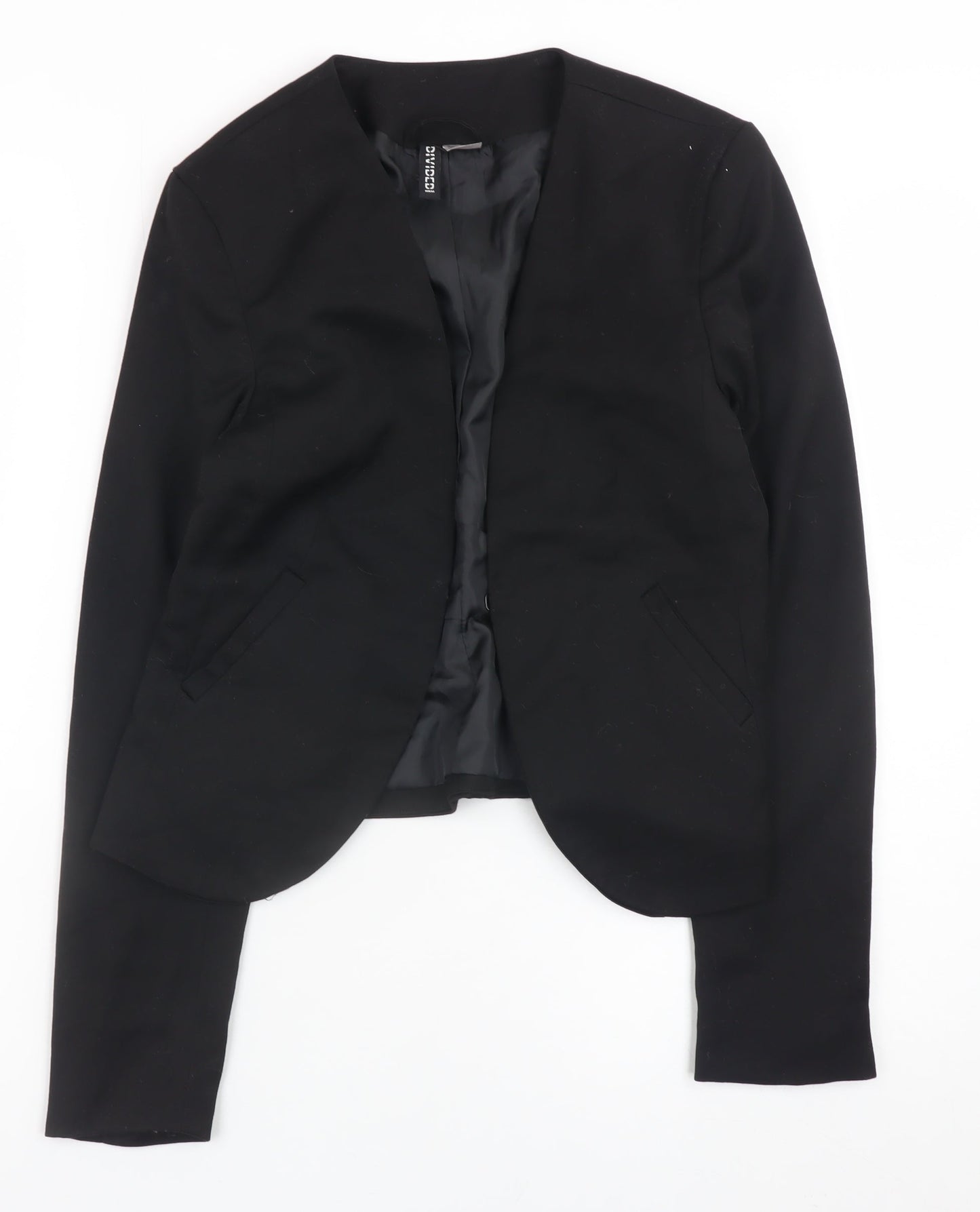 H&M Women’s Black Slim Fit Open Front Blazer Size 6
