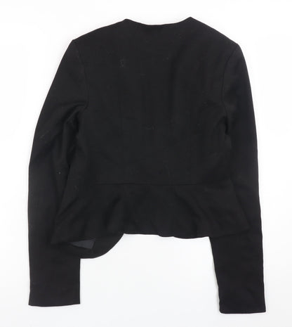H&M Women’s Black Slim Fit Open Front Blazer Size 6