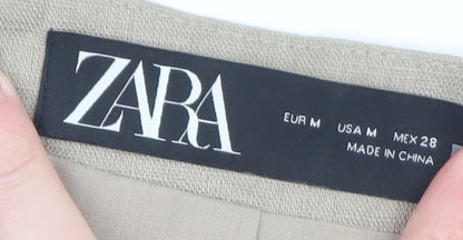 Womens UK Size M Zara Regular Beige Suit Waistcoat