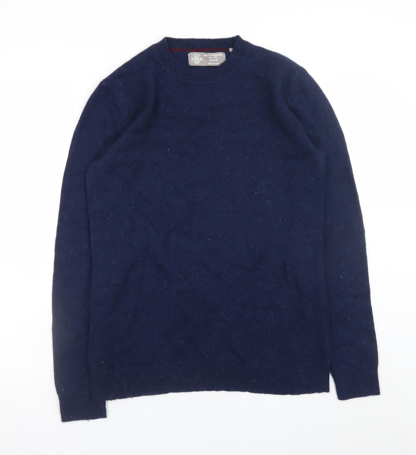 Mens UK Size M South Coast Blue Pullover Jumper