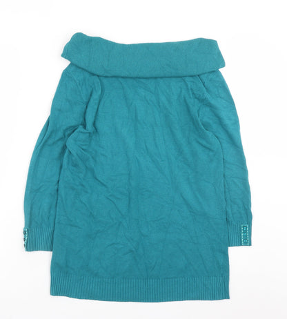 Womens UK Size 14 Marks and Spencer Green Pullover Jumper