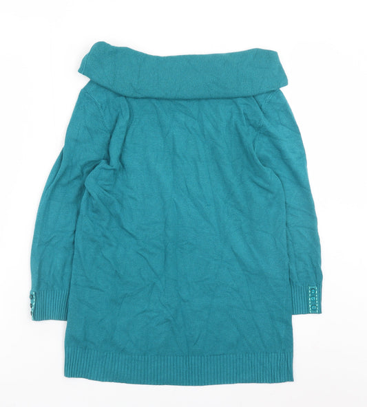 Womens UK Size 14 Marks and Spencer Green Pullover Jumper