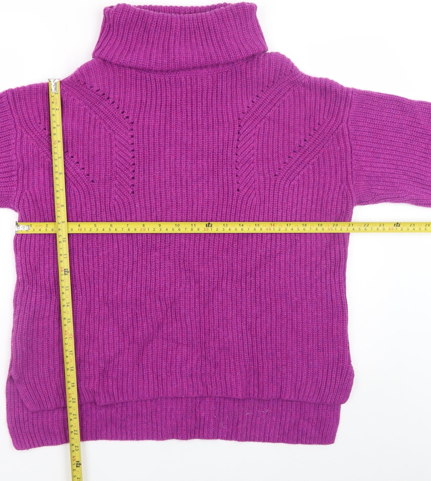 Womens UK Size 12 Fat Face Purple Pullover Jumper