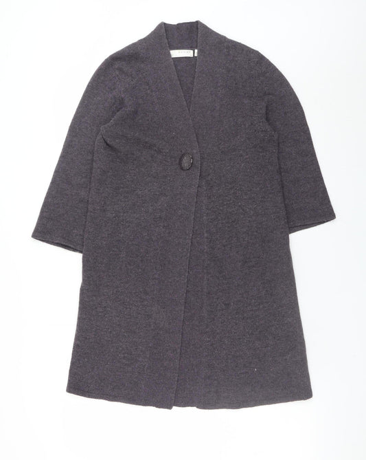 Womens UK Size 10 Kenar Grey Cardigan Jumper