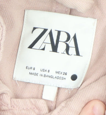 Zara Men Beige Cotton Button-Up Overshirt Jacket Size S