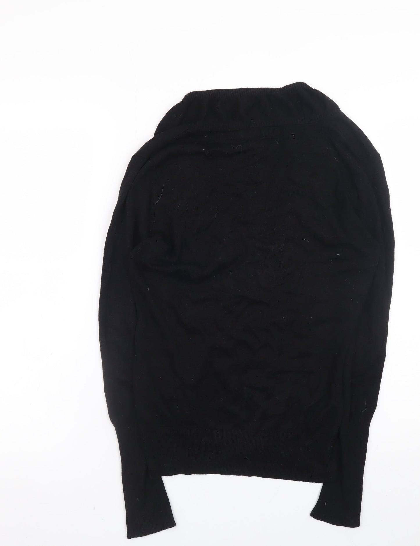 Womens UK Size 10 Mint Velvet Black Cardigan Jumper