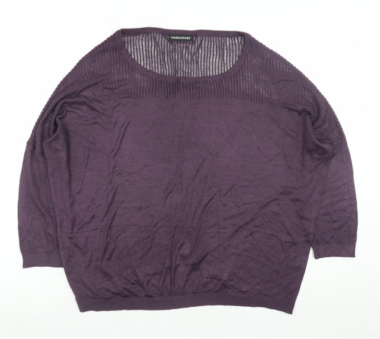 Womens UK Size 12 Warehouse Purple Pullover Jumper