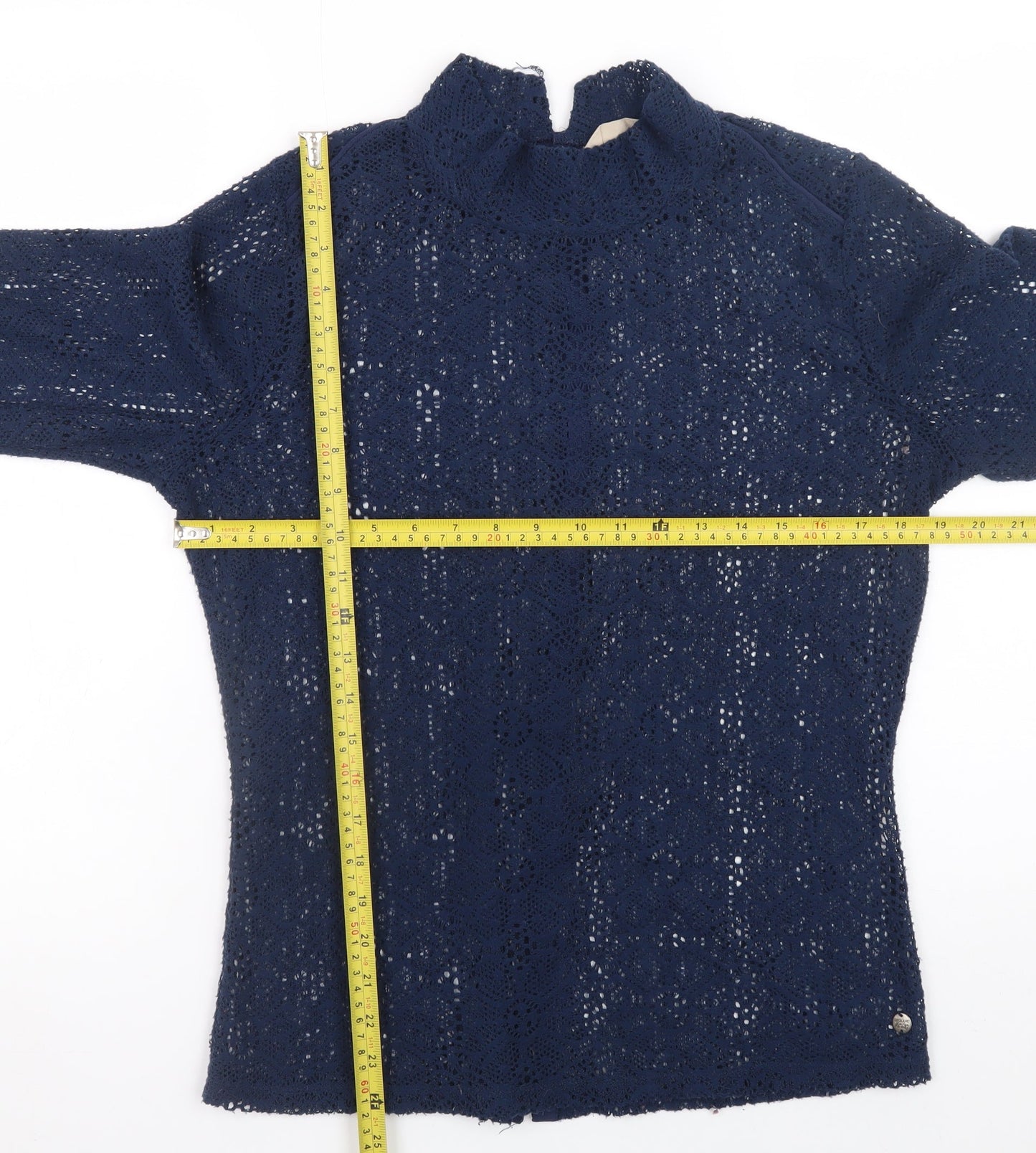 Womens UK Size M Garcia Jeans Blue Cardigan Jumper