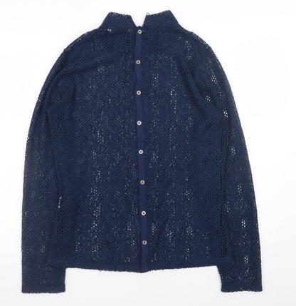 Womens UK Size M Garcia Jeans Blue Cardigan Jumper