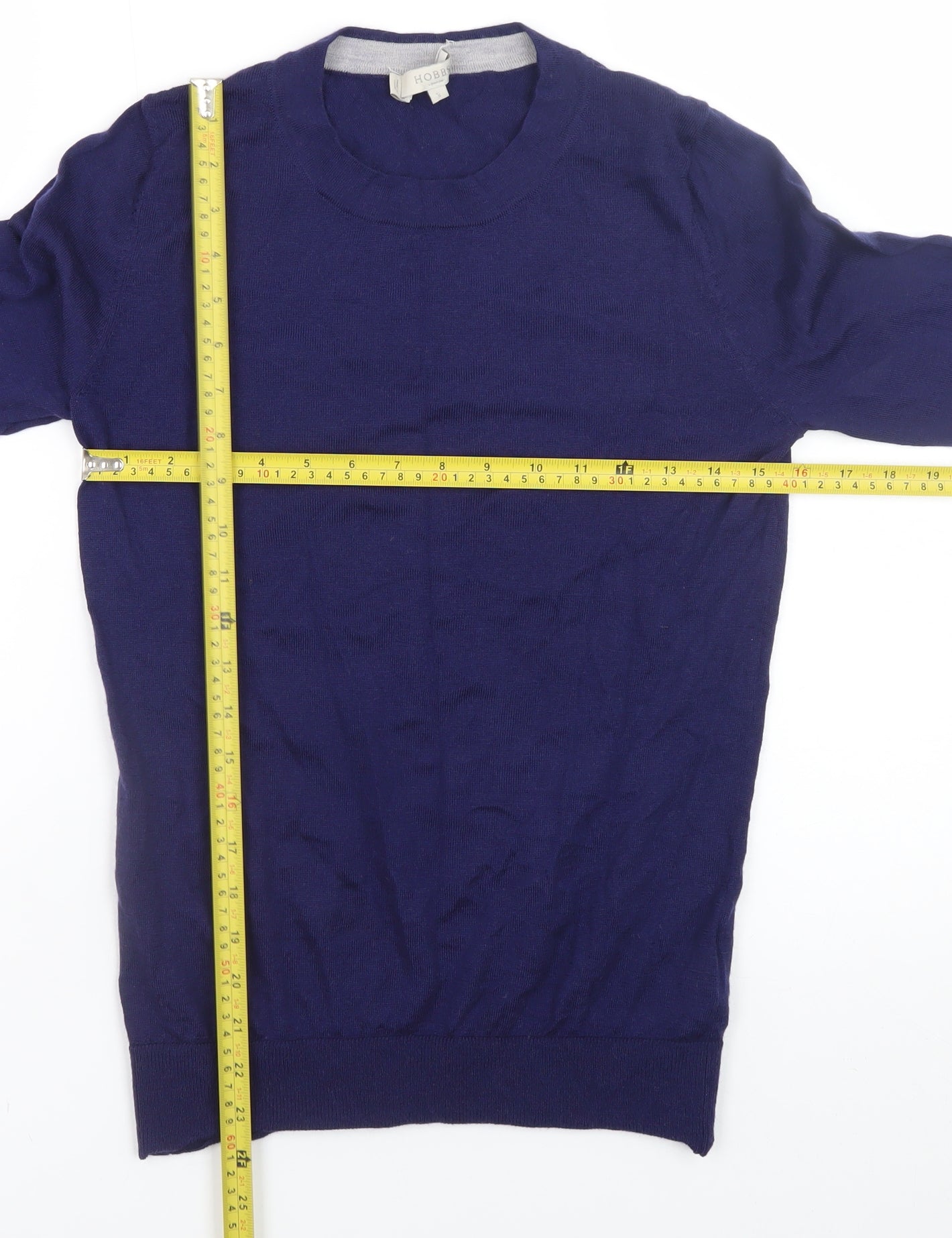 Mens UK Size S Hobbs Blue Pullover Jumper