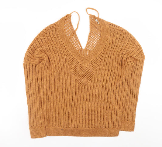 Womens UK Size 10 River Island Brown Pullover Jumper