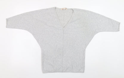 Womens UK Size 8 Mauvette Grey Pullover Jumper