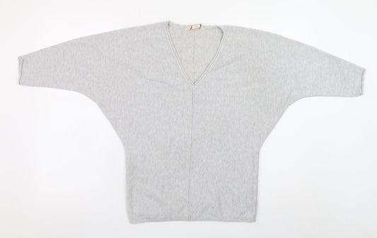 Womens UK Size 8 Mauvette Grey Pullover Jumper