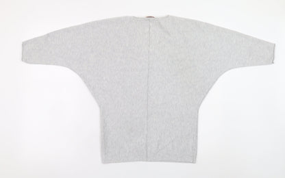 Womens UK Size 8 Mauvette Grey Pullover Jumper