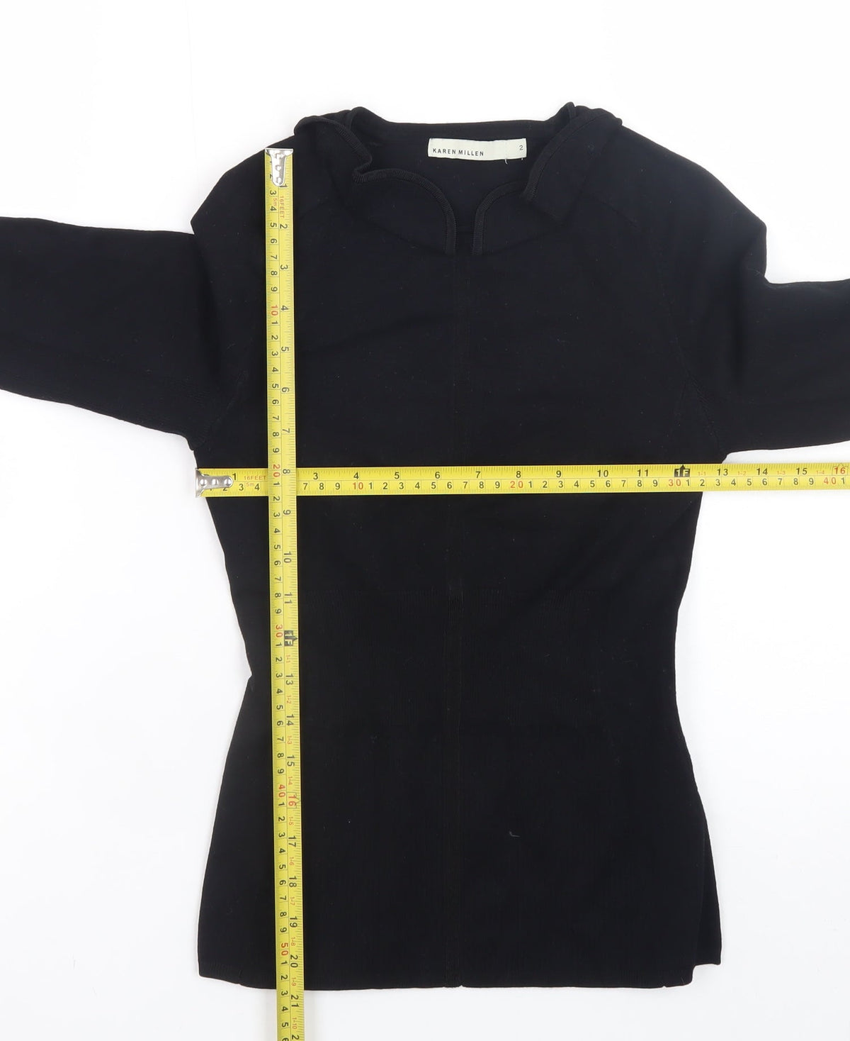 Womens UK Size 10 Karen Millen Black Pullover Jumper