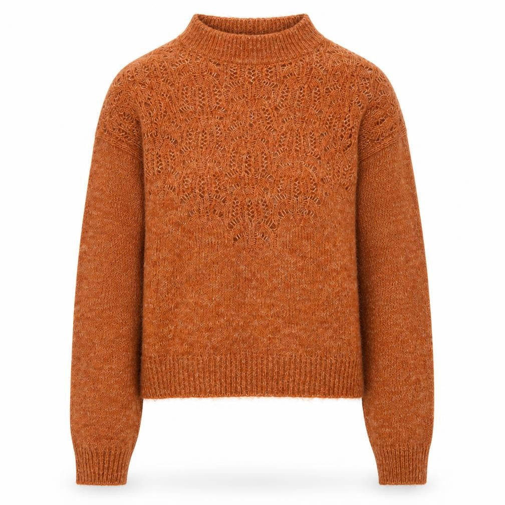 Womens UK Size S MNG Brown Pullover Jumper