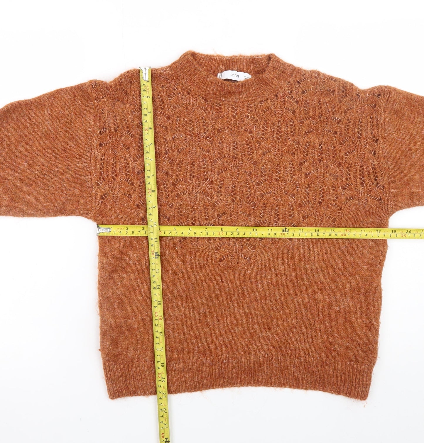 Womens UK Size S MNG Brown Pullover Jumper