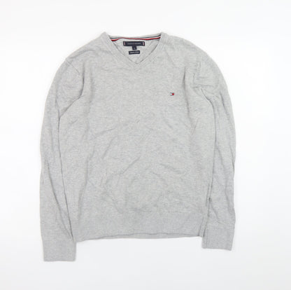Mens UK Size M Tommy Hilfiger Grey Pullover Jumper