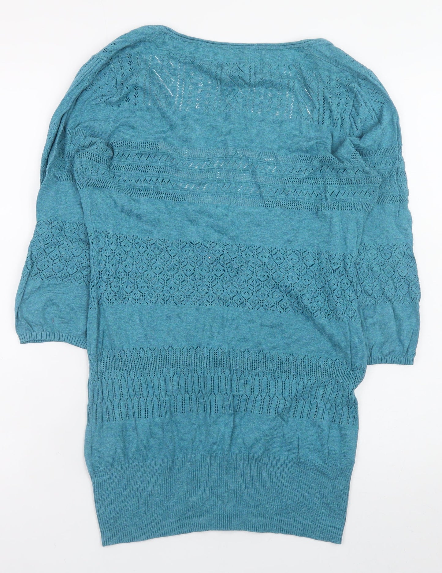 Womens UK Size 8 Fat Face Blue Pullover Jumper