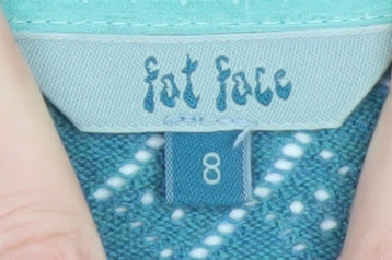 Womens UK Size 8 Fat Face Blue Pullover Jumper