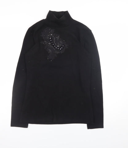 Womens UK Size M Zara Black Pullover Jumper