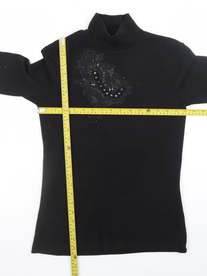 Womens UK Size M Zara Black Pullover Jumper