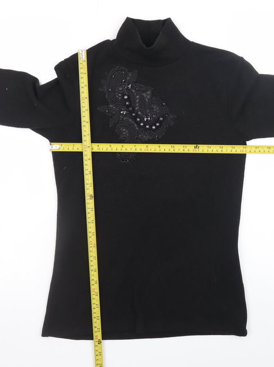 Womens UK Size M Zara Black Pullover Jumper