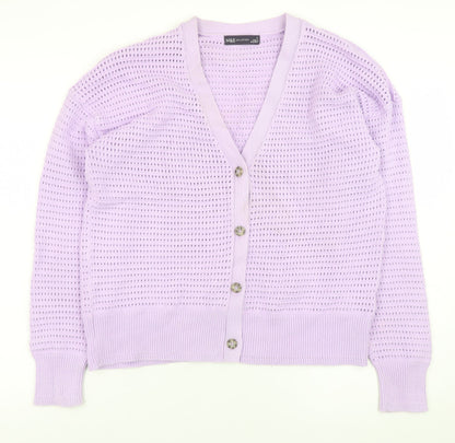 Womens UK Size M Marks and Spencer Purple Cardigan Jumper