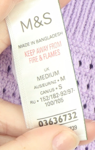 Womens UK Size M Marks and Spencer Purple Cardigan Jumper