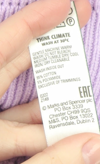 Womens UK Size M Marks and Spencer Purple Cardigan Jumper