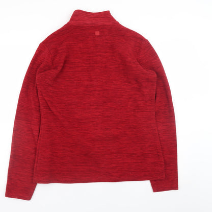 Mountain Warehouse Womens Red Fleece Half Zip Jacket Size 12