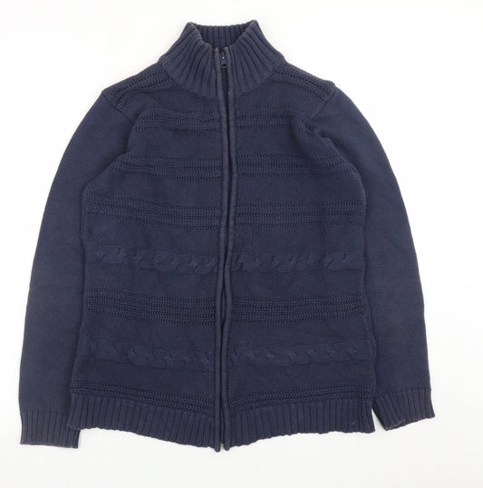 Mens UK Size XL Long Island Blue Full Zip Jumper