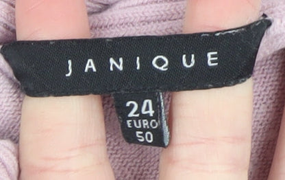 Womens UK Size 24 Janique Pink Pullover Jumper