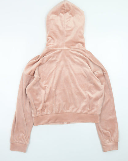 Womens UK Size 12 H&M Pink Full Zip Hoodie