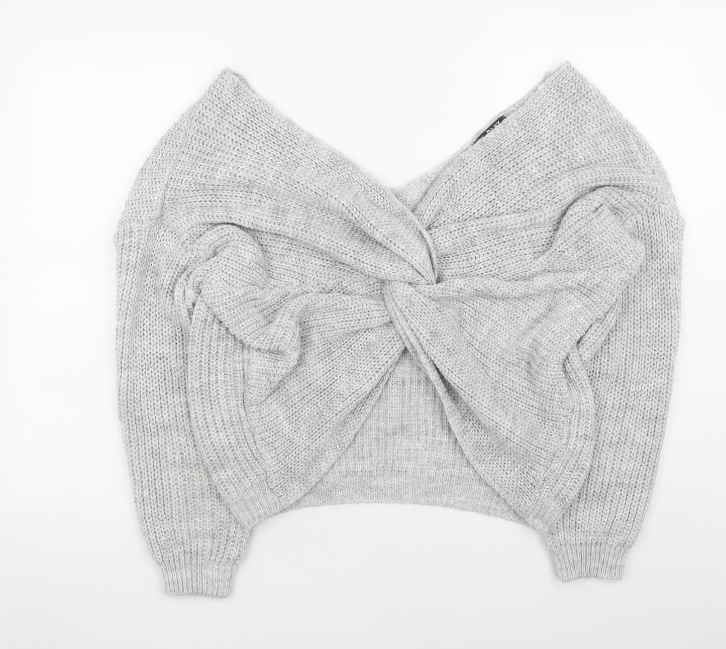 Womens UK Size S Quiz Grey Pullover Jumper