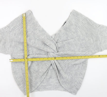Womens UK Size S Quiz Grey Pullover Jumper