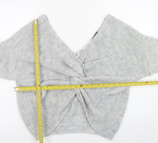 Womens UK Size S Quiz Grey Pullover Jumper