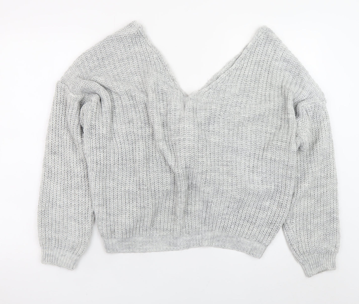 Womens UK Size S Quiz Grey Pullover Jumper