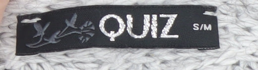 Womens UK Size S Quiz Grey Pullover Jumper