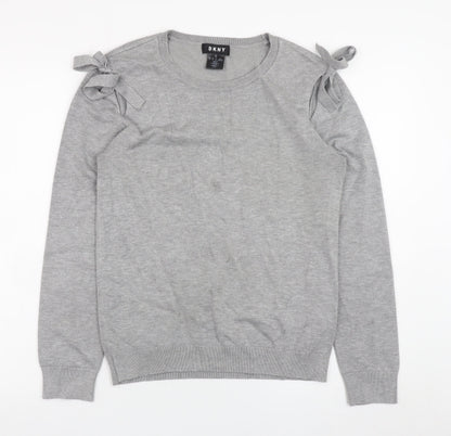 Womens UK Size S DKNY Grey Pullover Jumper