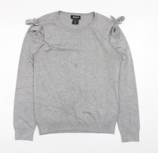 Womens UK Size S DKNY Grey Pullover Jumper